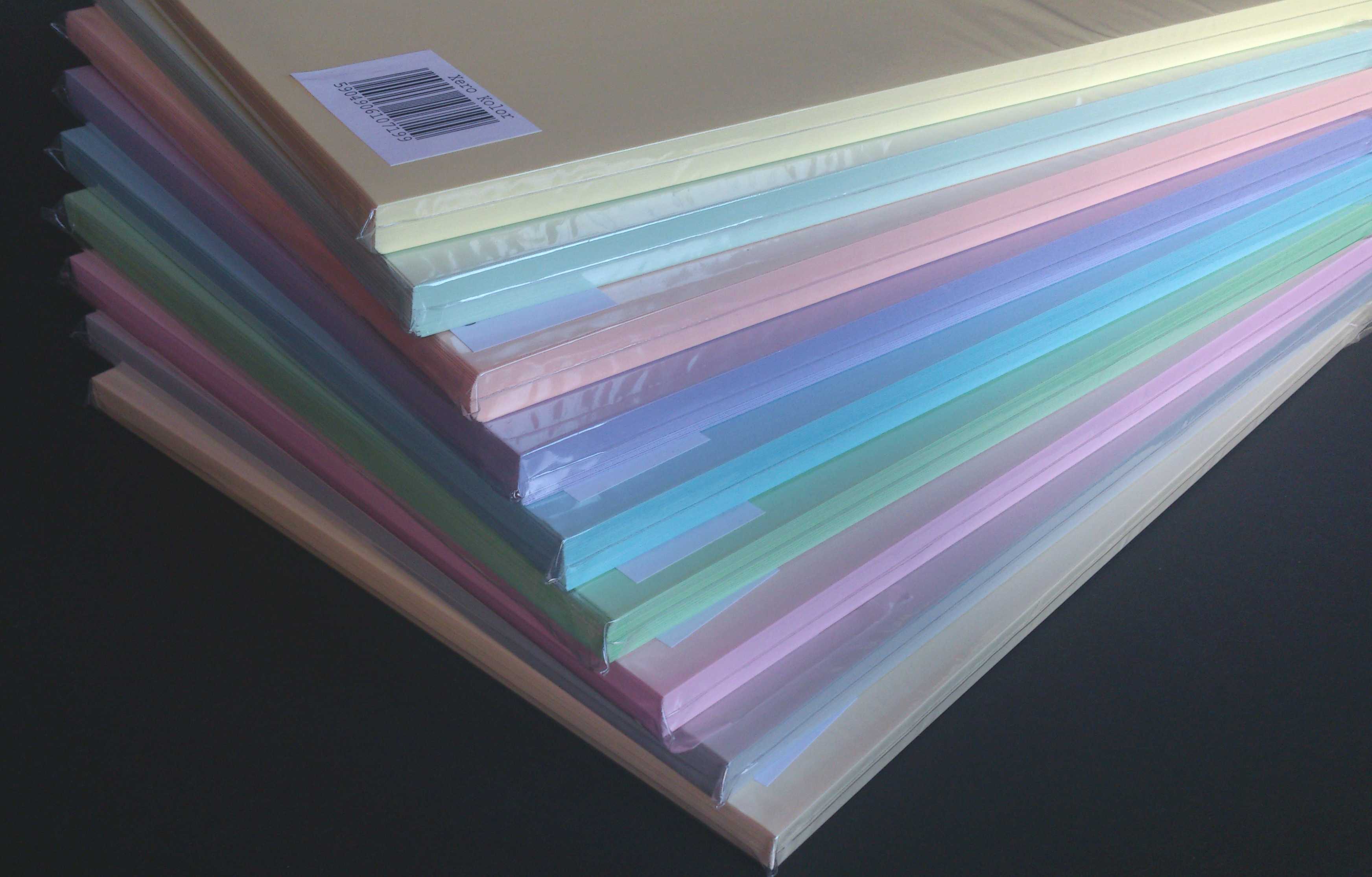 Papier ksero 5 kolorów pastelowych A4 160g 100ark. Salon Papierów