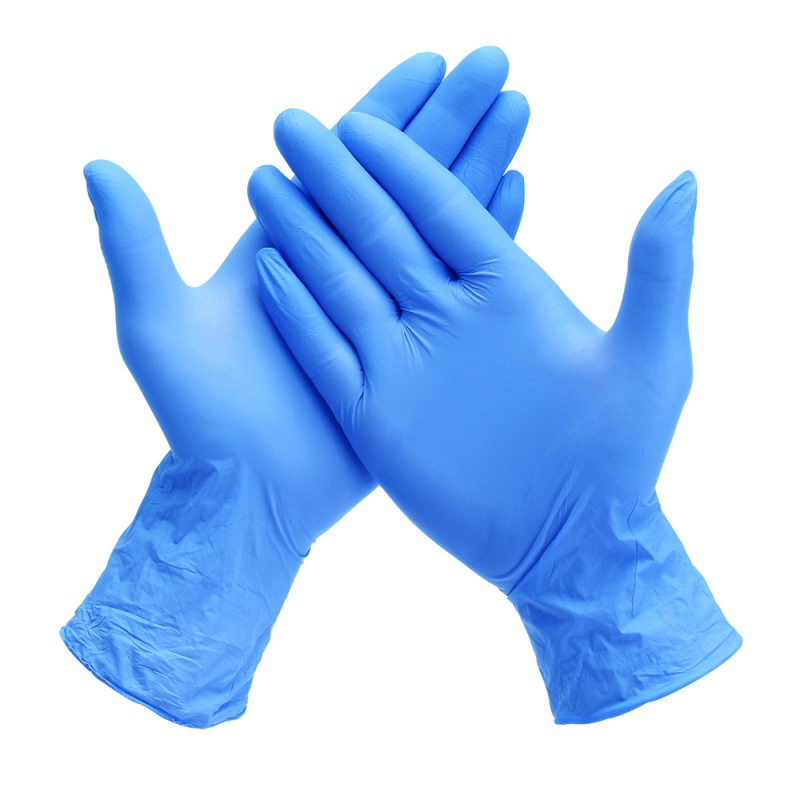 Rękawice nitrylowe L 100szt. niebieskie