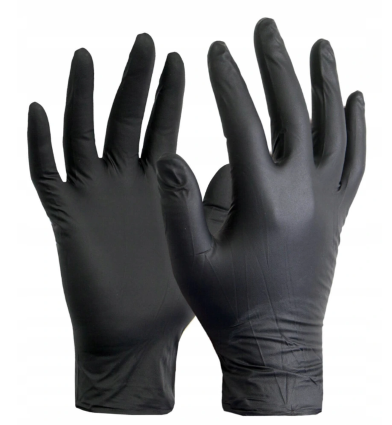 Rękawice nitrylowe M 100szt. czarne