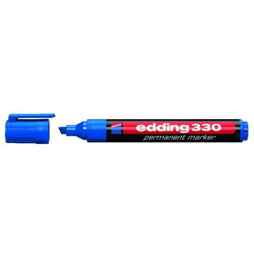 Marker permanentny Edding 330 niebieski ścięty