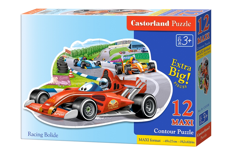 Puzzle Maxi Racing Bolide 12 elementów +3 Castorland