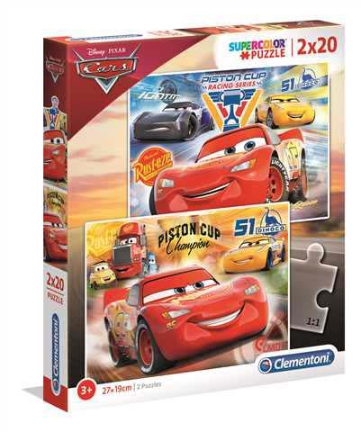 Puzzle 2x20 elementów Cars +3 Clementoni
