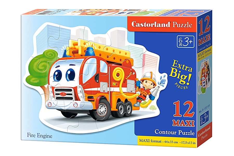 Puzzle Maxi 12 elementów straż pożarna +3 Castorland