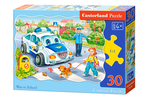  Puzzle 30 elementów Droga do szkoły +4 Castorland 
