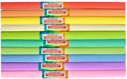 Bibuła marszczona mix kolory pastelowe 50x200cm 10 szt. Starpak