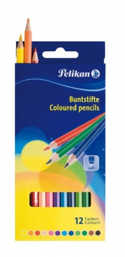 Kredki ołówkowe 12 kolorów Pelikan