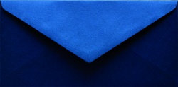 Koperta DL 110g niebieska metaliczna 50szt. Logos