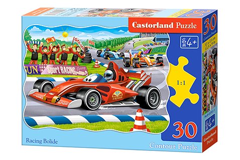  Puzzle 30 elementów wyścigówka +4 Castorland 