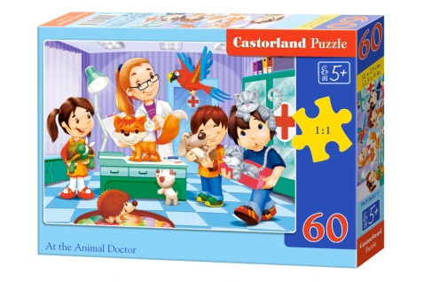  Puzzle 60 elementów weterynarz +5 Castorland