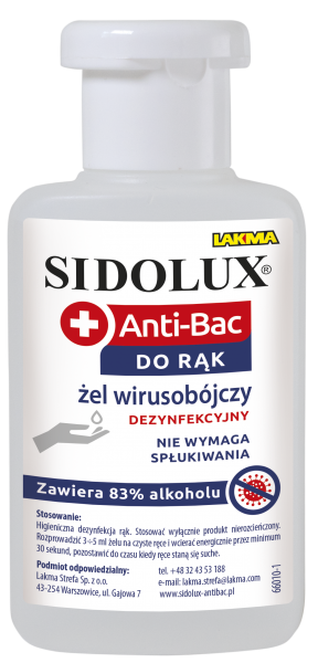Żel do dezynfekcji rąk 100ml Anti-Bac Sidolux