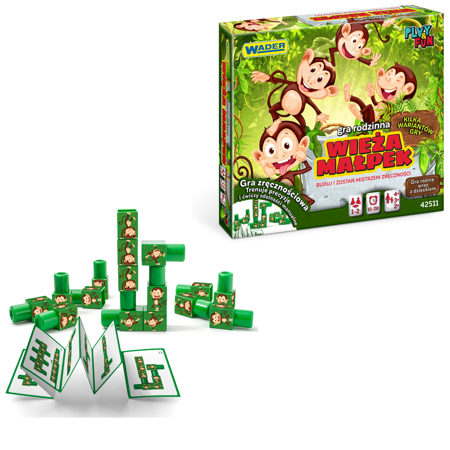 Gra zręcznościowa wieża małpek +2 Play&Fun Wader