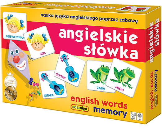 Gra edukacyjna memory angielskie słówka +5 Adamigo
