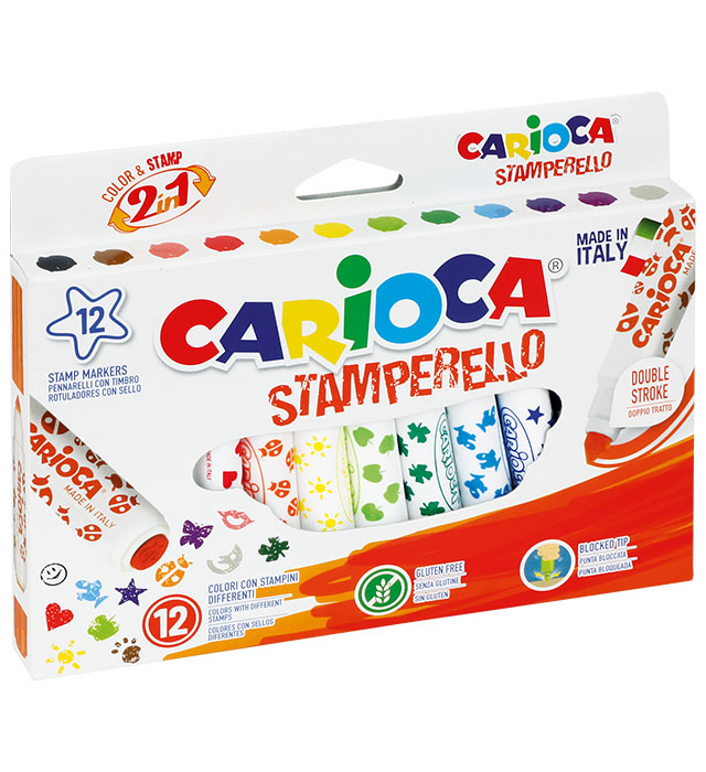 Flamastry stemple 12 kolorów Carioca