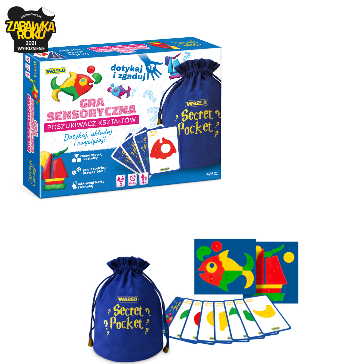 Gra sensoryczna Poszukiwacz Kształtów  Play&Fun Secret Pocket Wader