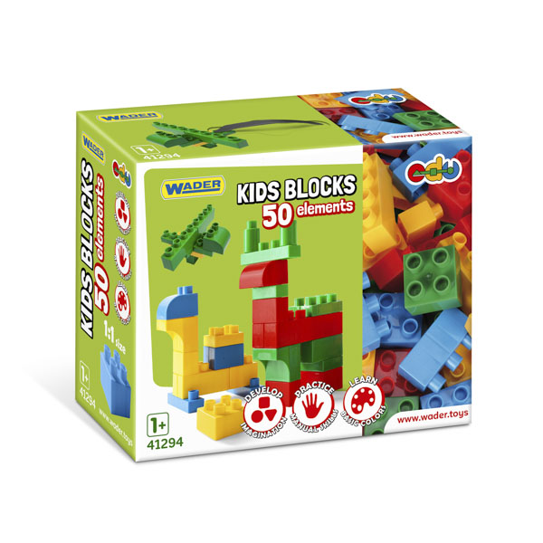Klocki plastikowe Kids Blocks 50 elem. Wader