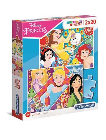 Puzzle 2x20 elementów Princess +3 Clementoni