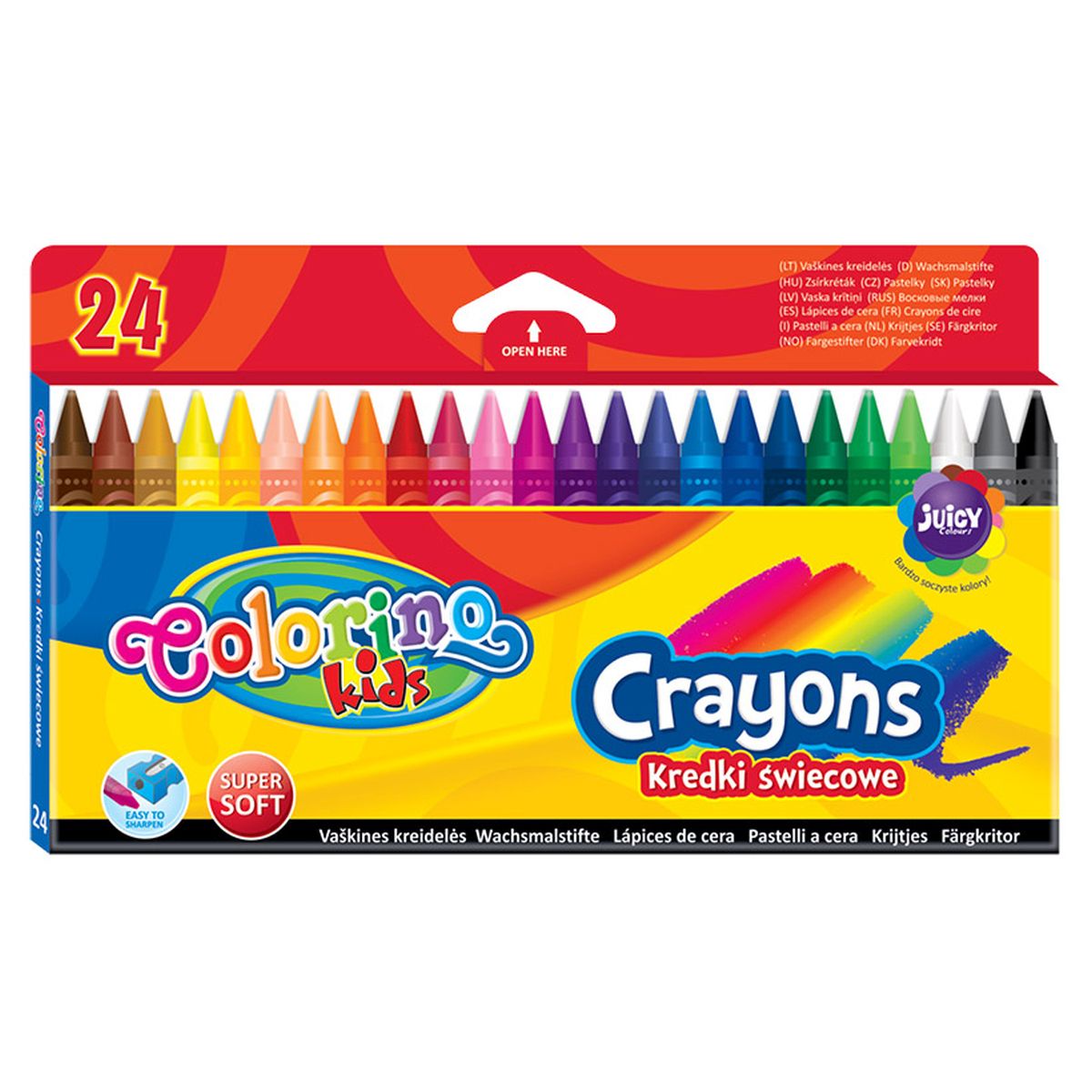 Kredki świecowe 24 kolory Colorino Kids