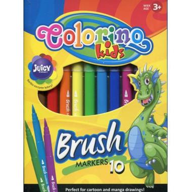 Flamastry pedzęlkowe 10 kolorów Colorino Kids