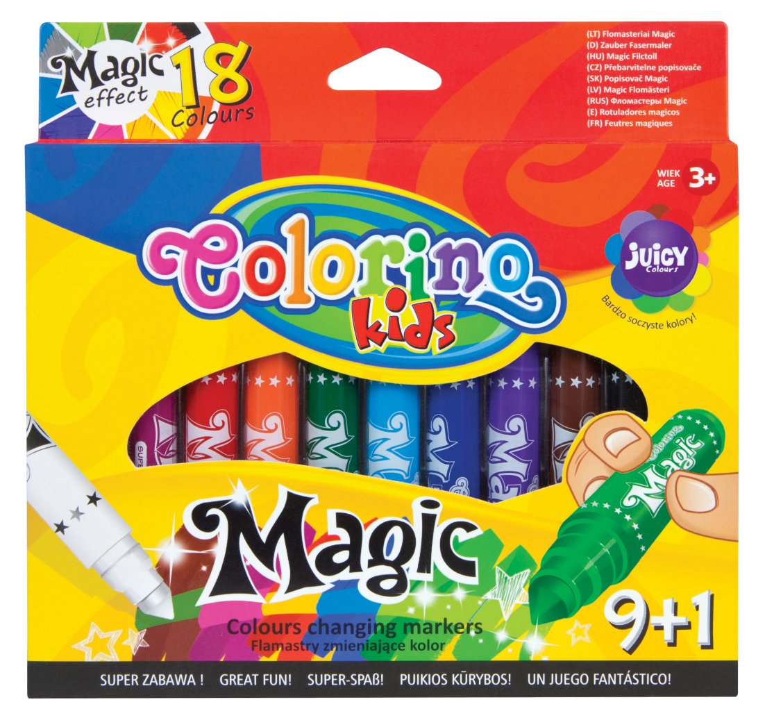 Flamastry magiczne 10 kolorów Colorino Kids