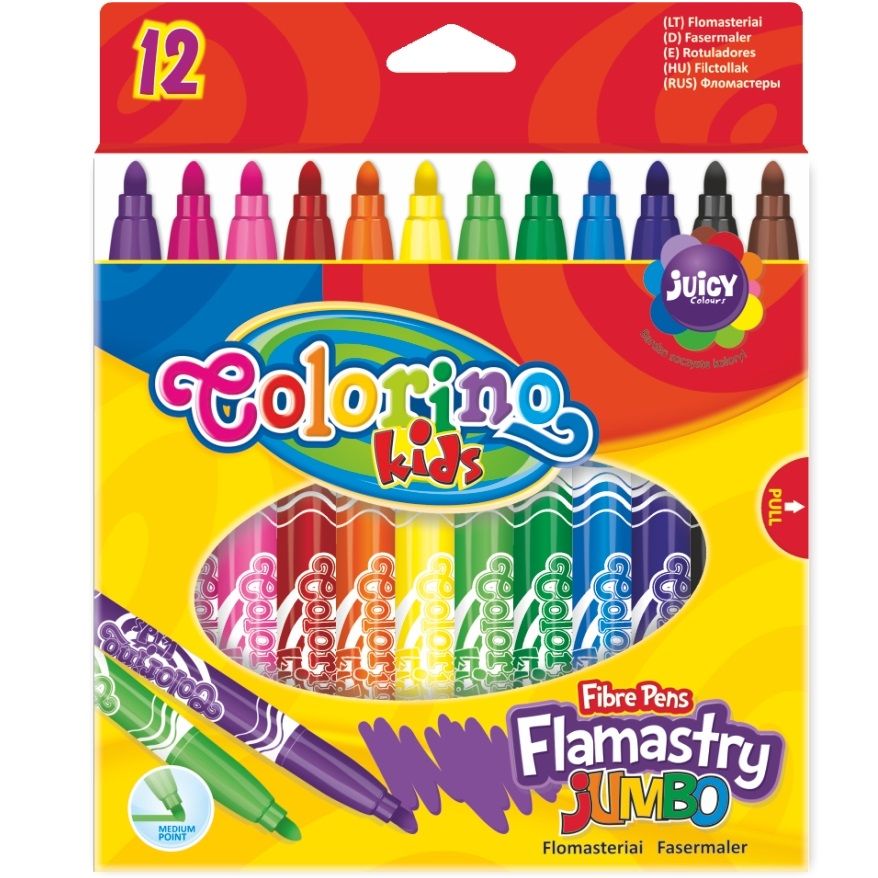 Flamastry jumbo 12 kolorów Colorino Kids