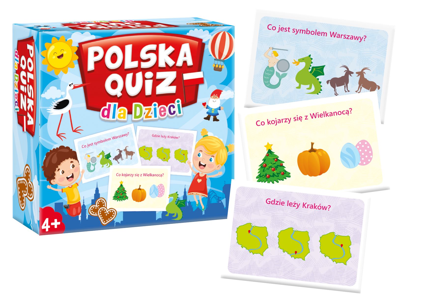 Gra edukacyjna Polska quiz dla dzieci +4 Kangur