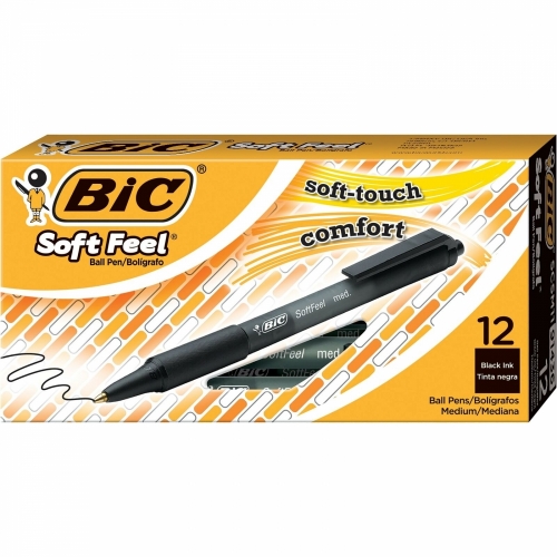Długopis automatyczny Soft Feel czarny 12szt BIC