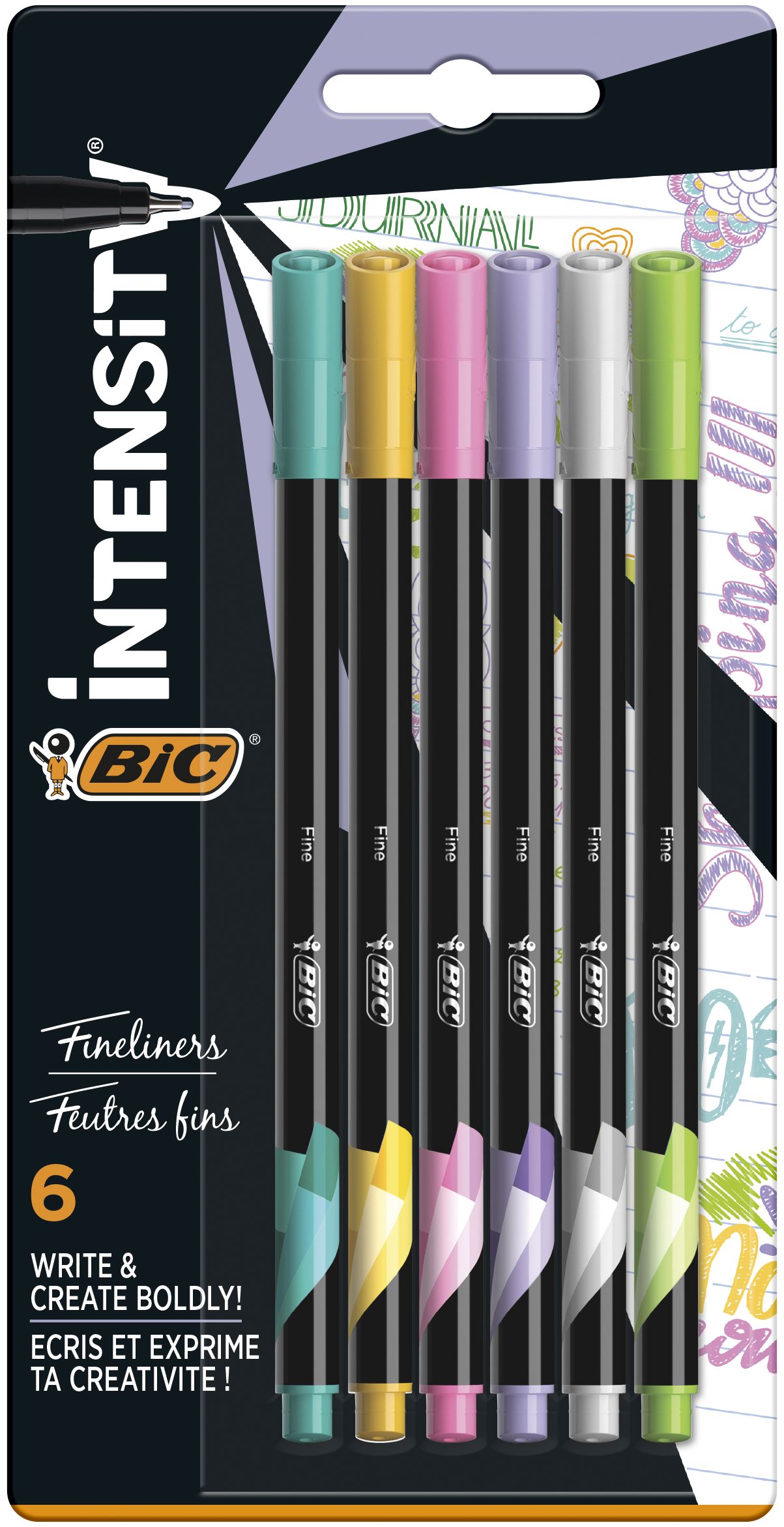 Cienkopisy Intensity pastel 0,4mm 6 kolorów BIC