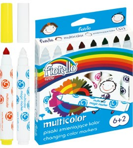 Flamastry magiczne 6 kolorów + 2 Multicolor GR-F166 Fiorello