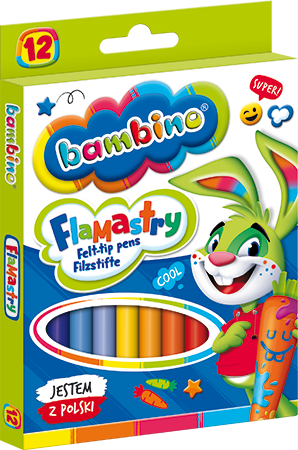 Flamastry 12 kolorów Bambino
