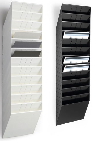 Naścienny pojemnik na dokumenty A4 12 półek poziomych FlexiBoxx Durable