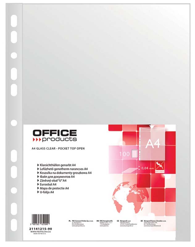 Koszulki groszkowe A4/100 szt. 40mic Office Products