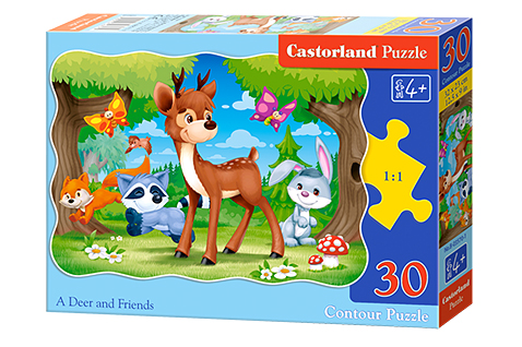  Puzzle 30 elementów Jelonek i przyjaciele +4 Castorland