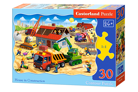  Puzzle 30 elementów dom w budowie +4 Castorland