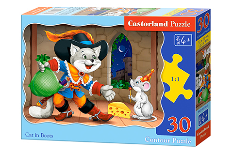  Puzzle 30 elementów Kot w butach +4 Castorland