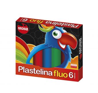 Plastelina fluorescencyjna 6 kolorów Mona