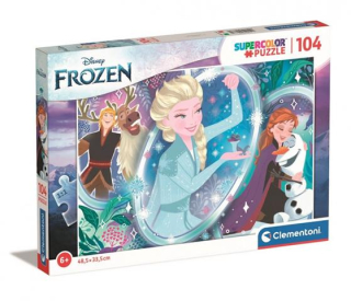 Puzzle 104 elementy Super Color Frozen +6 Clementoni