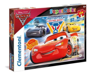 Puzzle 104 elementy Super Color Cars +6 Clementoni