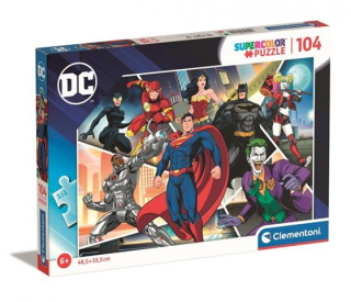 Puzzle 104 elementy Super Color DC Comics +6 Clementoni