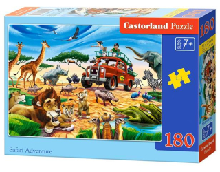Puzzle 180 elementów safari +7 Castorland