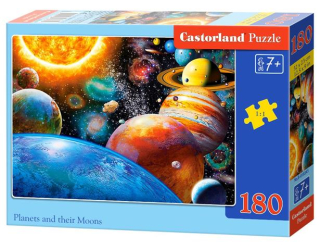 Puzzle 180 elementów kosmos +7 Castorland
