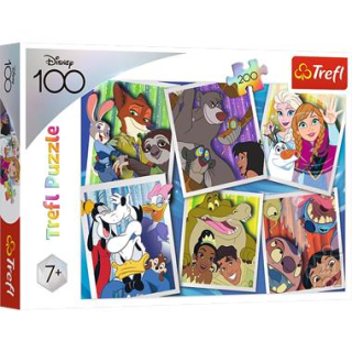 Puzzle 200 elementów bohaterowie Disney +7 Trefl
