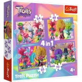  Puzzle 4w1 35/48/54/70 elementów Trolls +4 Trefl