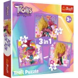  Puzzle 3w1 20/36/50 elementów Trolls +3 Trefl