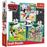  Puzzle 3w1 20/36/50 elementów Myszka Mickey +3 Trefl