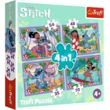  Puzzle 4w1 35/48/54/70 elementów Lilo & Stitch +4 Trefl