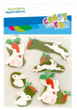 Naklejki filcowe wielkanocne króliki 6szt Craft with Fun