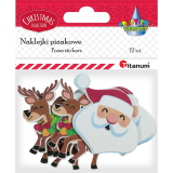 Dekoracja samoprzylepna piankowa świąteczna 12szt Titanum