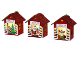Lampion świąteczny drewniany 8cm Adar