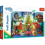 Puzzle 100 elementów zimowe Trefliki +5 Trefl