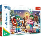 Puzzle Maxi 24 elementy zimowy czas Treflików +3 Trefl